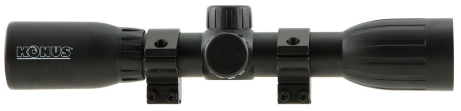 Konus 7350 KonusFire  Matte Black 4x32mm 1" Tube 30/30 Reticle Includes Mounting Rings