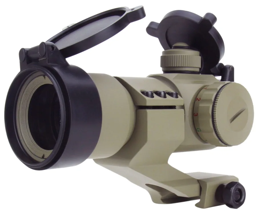 TacFire RD004T 1x30 Dual Illuminated Red/Green Dot Sight  Tan 1 x 30 mm 2 MOA Dot