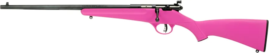 Savage Arms 13844 Rascal  Youth 22 LR 1rd 16.12" Matte Blued Barrel, Matte Blued Carbon Steel Receiver, Pink Synthetic Stock, Left Hand