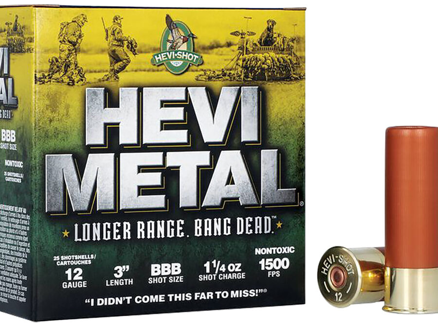 HEVI-Metal HS38008 HEVI-Metal Longer Range 12Gauge 3" 1 1/4oz BBBShot 25 Per Box/10 Case