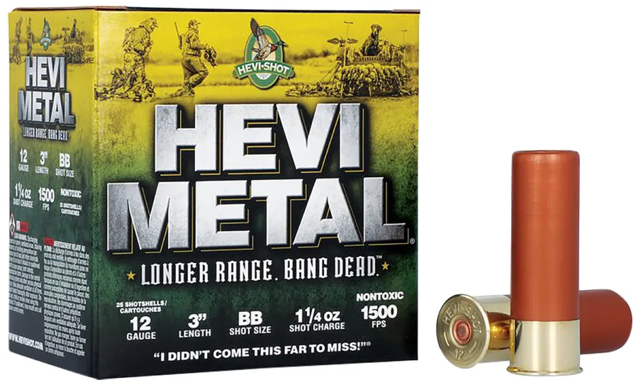 HEVI-Metal HS38088 HEVI-Metal Longer Range 12Gauge 3" 1 1/4oz BBShot 25 Per Box/10 Case