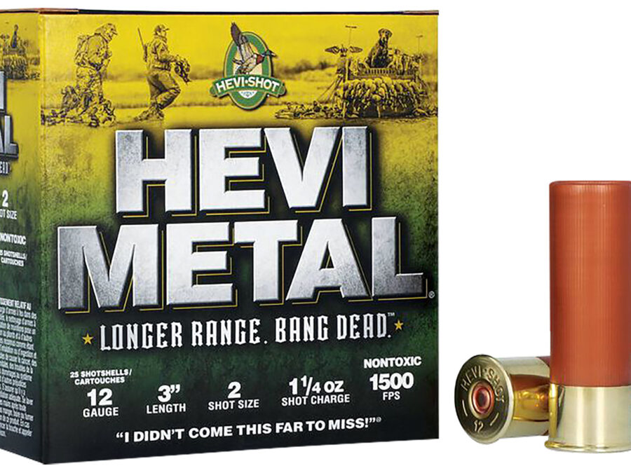 HEVI-Metal HS38002 HEVI-Metal Longer Range 12Gauge 3" 1 1/4oz 2Shot 25 Per Box/10 Case