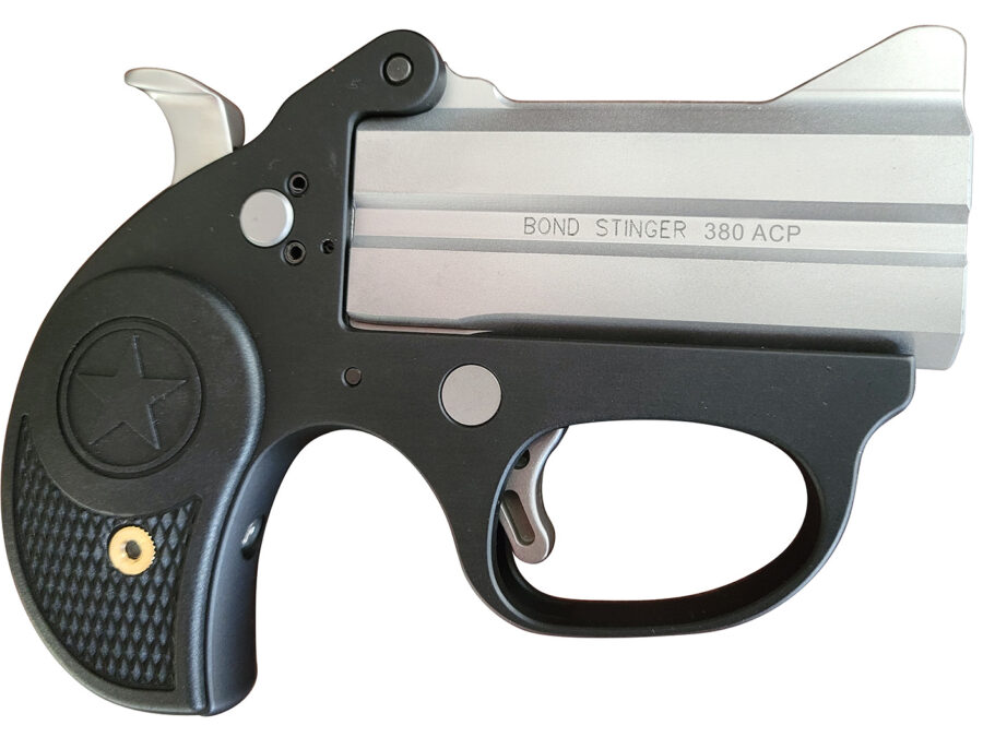 Bond Arms BASL Stinger  380 ACP 2rd 3" Matte Stainless Steel Barrel, Anodized 7075-T6 Aluminum Frame, Rebounding Hammer, Blade Front/Fixed Rear Sights, Rubber Grip, Manual Safety