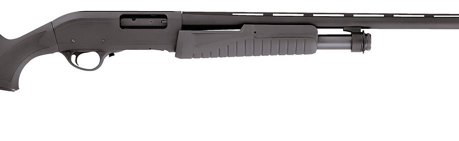 Escort HEFH12280501 Field Hunter  Full Size 12 Gauge Pump 3" 4+1 28" Black Chrome Vent Rib Barrel, Black Anodized Grooved Aluminum Receiver, Fixed Black Synthetic Stock, Right Hand