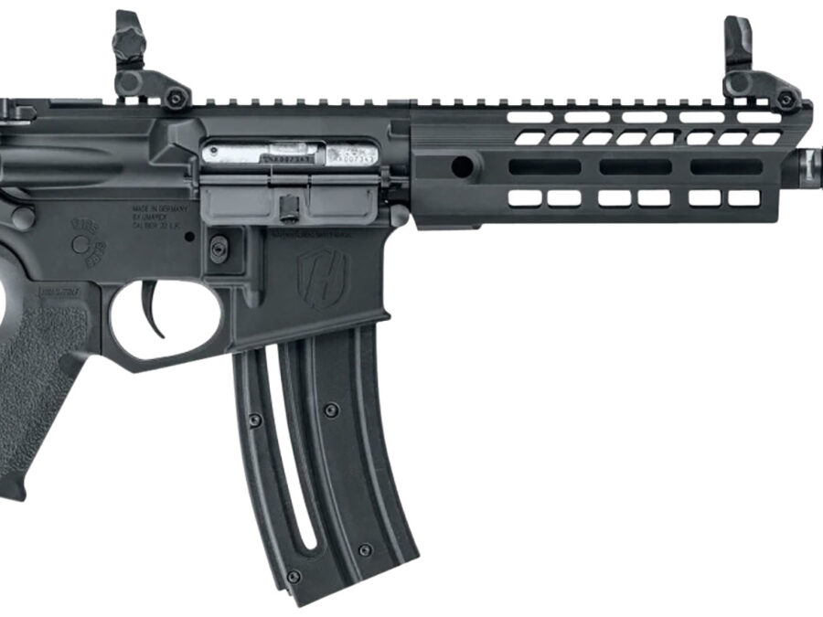 Hammerli Arms 5760507 Tac R1 C 22 LR 20+1 9" Threaded, Black, No Brace, Aluminum Upper & Lower Receivers, Textured Grip, Flip Up Front/Rear Sights