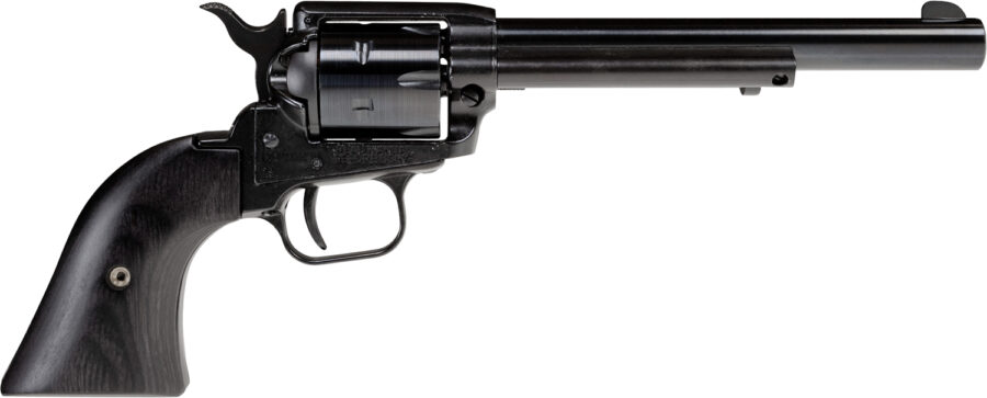 Heritage Mfg RR22B4BBK Rough Rider  22 LR 6 Shot 4.75" Black Oxide Barrel, Cylinder & Frame, Black Laminate Wood Grips