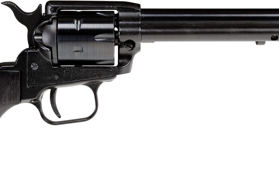 Heritage Mfg RR22B4BBK Rough Rider  22 LR 6 Shot 4.75" Black Oxide Barrel, Cylinder & Frame, Black Laminate Wood Grips