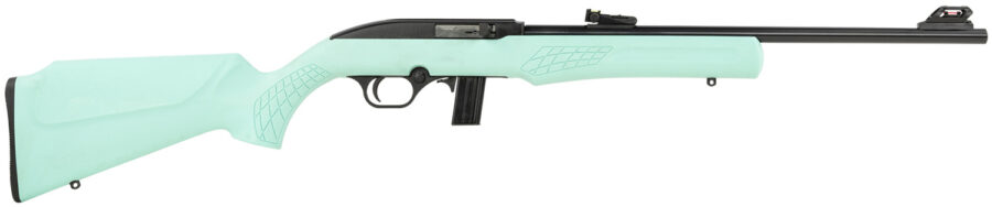 Rossi RS22L1811TL RS22  Full Size 22 LR 10+1 18" Matte Black Steel Barrel, Matte Black Grooved Aluminum Receiver, Teal Synthetic Fixed Stock