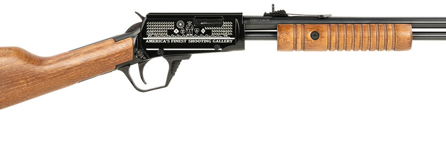 Rossi RP22181WDEN07 Gallery  Full Size 22 LR 15+1, 18" Polished Black Steel Barrel, Polished Black w/Engraving Steel Receiver, Hardwood Fixed Stock, Right Hand