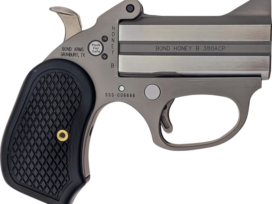 Bond Arms BAHB Honey B  9mm Luger 2rd Shot 3" Matte Stainless Steel Frame Black Extended B6 Resin Grips