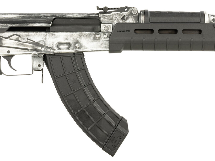 Century Arms HG7673N Draco  7.62x39mm 30+1 6.25" Black Threaded Barrel, Black Magpul AK Handguard, Distressed White Cerakote Steel Receiver, Black Polymer Grip, Right Hand