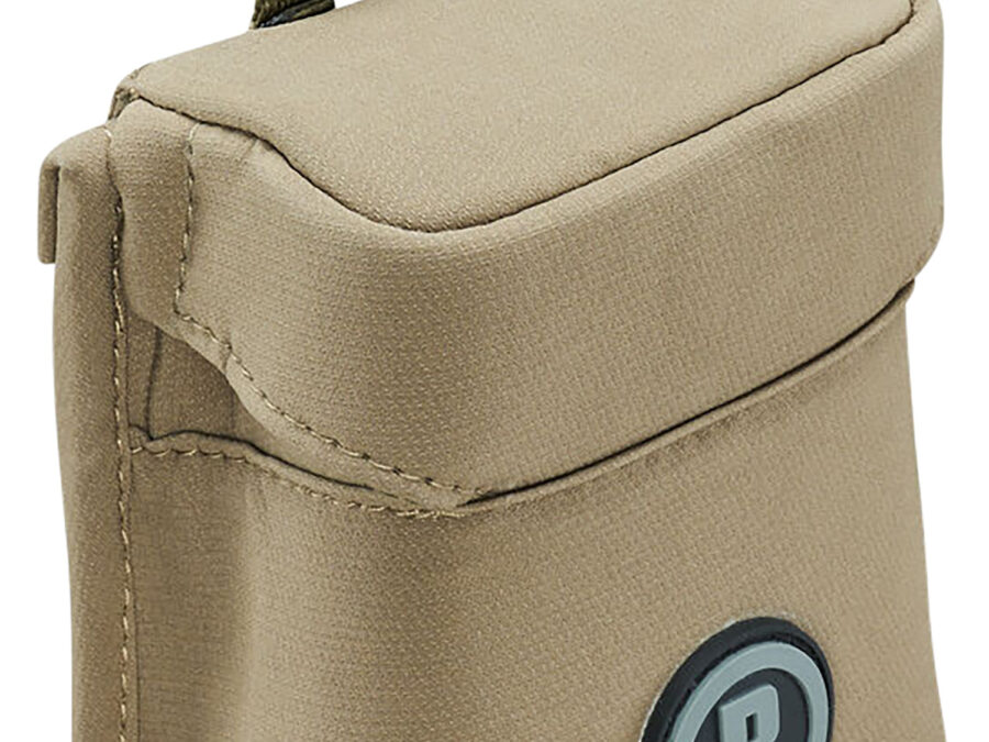 Bushnell BABLRFPCT Vault Modular Optics Protection System Laser Range Finder Pouch Tan Quiet Exterior with Lens Cleaning Interior, Modular Mounting System, Includes Coiled Tether