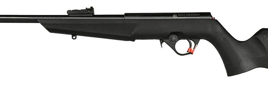 Rossi RB22L1611EN01 RB22 US Flag Compact 22 LR 10+1 16.50" Matte Black Threaded Barrel, Black Aluminum Receiver, Black w/US Flag Synthetic Fixed Stock