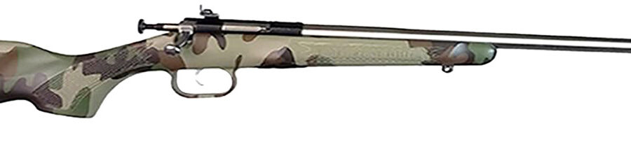 Crickett KSA2171 My First Rifle Gen2 22 S/L/LR Single Shot 16.10" Stainless Steel Barrel & Receiver, M81 Woodland Camo Synthetic Fixed Stock, EZ Loader