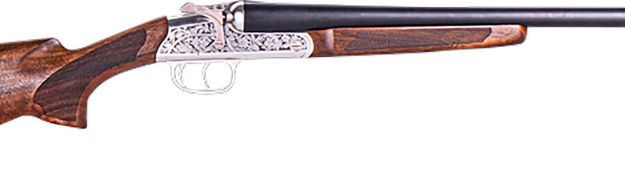 ATI ATIGKOF12RP26 Road Agent Prime 12 Gauge Break Open 2rd 26" Black Side By Side Barrel, Silver Engraved Aluminum Receiver, Fixed Turkish Walnut Stock