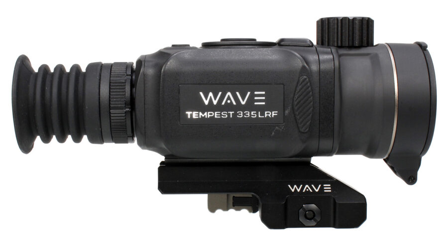 Wave WTS200 Tempest 335 LRF Thermal Black 3.3x35mm Illuminated Multi Reticle 384x288, 12 Microns, 50 Hz Resolution, Digital Zoom 13.2x Rapid/Smooth