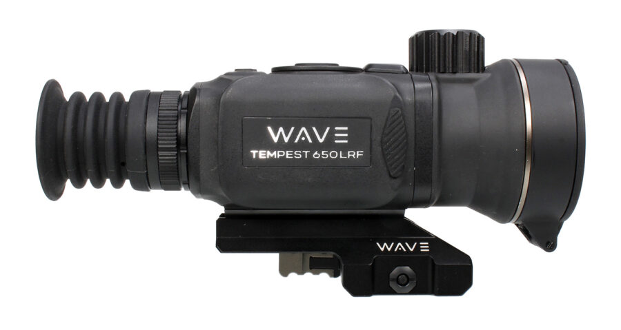 Wave WTS205 Tempest 650 LRF Thermal Black 3x50mm Illuminated Multi Reticle, 640x512, 12 Microns, 50 Hz Resolution,  Digital Zoom 12x Rapid/Smooth