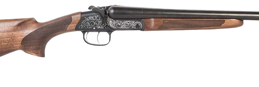 ATI ATI GKOF20RA Road Agent Prime 20 Gauge Break Open 3" 2rd 18.50" Black Side By Side Barrel, Black Engraved Aluminum Receiver, Fixed Turkish Walnut Stock