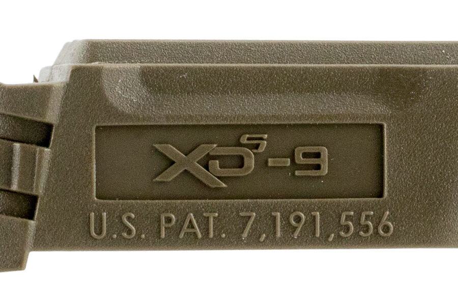Springfield Armory XDS5901MFDE Backstrap Sleeve  made of Polymer with Flat Dark Earth Finish & 1 Piece Design for 9mm Luger Springfield XD-S with #1 Backstrap & 3.30" Barrel