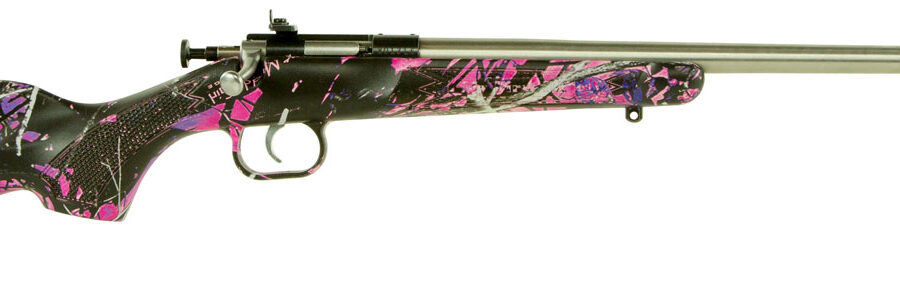 Crickett KSA2167 Youth  22 LR 1rd 16.12" Stainless Steel Barrel, Fixed Front/Adjustable Rear Peep Sights, Hydro Dipped Muddy Girl Synthetic Stock w/11.5" LOP, Rebounding Firing Pin Safety