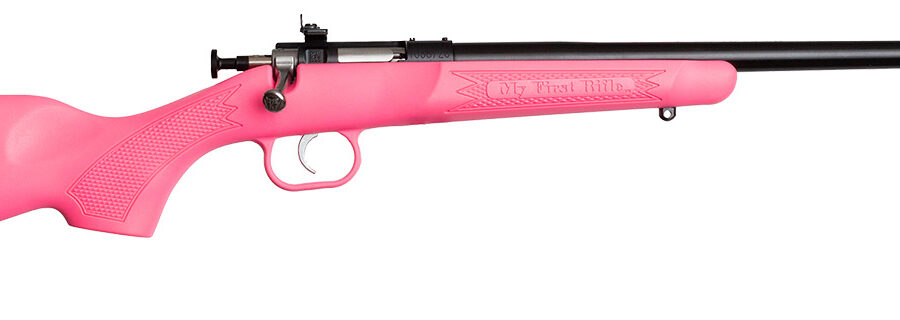 Crickett KSA2220 Youth  22 LR 1rd 16.12" Blued Single Shot Barrel, Blued Stainless Steel Receiver, Pink Fixed Synthetic Stock, Right Hand