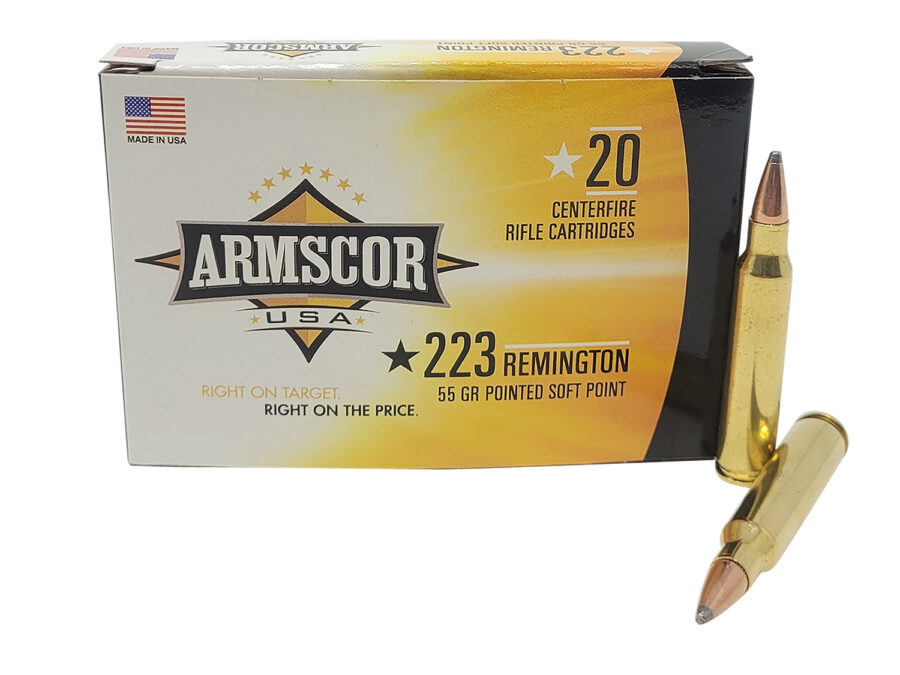 Armscor AC2232N USA  223Rem 55gr Pointed Soft Point 20 Per Box/50 Case
