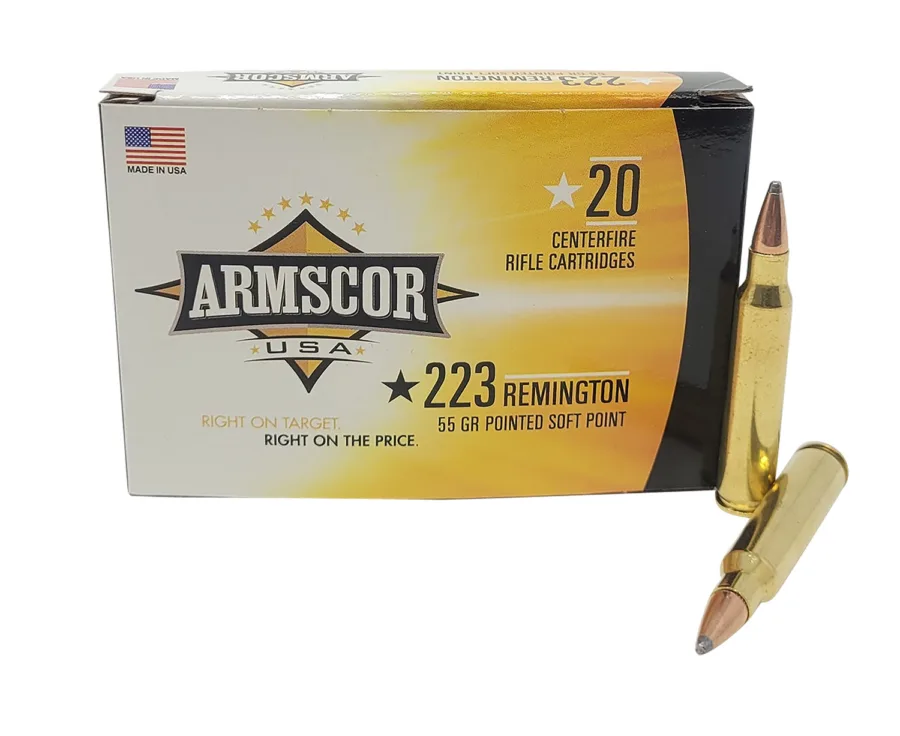Armscor AC2232N USA  223Rem 55gr Pointed Soft Point 20 Per Box/50 Case
