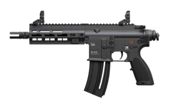 H&K HGA  HK416 22 LR 8.5"  BBL W FLIP UP SIGHTS RIS M-LOK RETRAC STK BLK ALL ALUM RECS 1 20 RD M