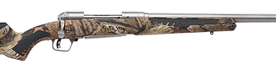 Savage Arms 57047 110 Bear Hunter 375 Ruger 3+1 23" Matte Stainless Steel Straight Fluted Barrel, Mossy Oak Break-Up Country Fixed Sporter w/AccuFit Stock, Right Hand