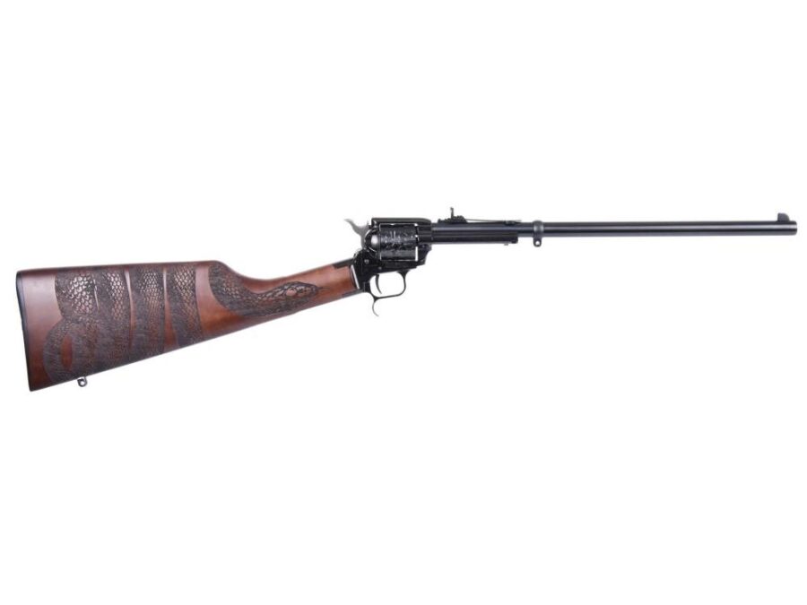 Heritage Rough Rider Rancher Carbine Revolver .22 LR 6/rd Capacity 16" Barrel Walnut Snake Wrapped