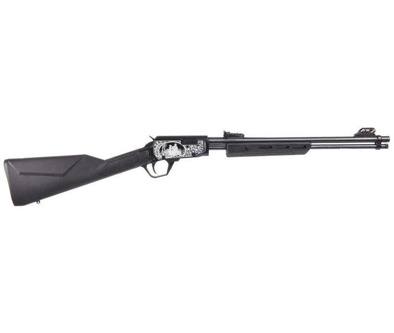 Rossi Gallery Pump Rifle .22 LR 15rd Capacity 18" Barrel Black Synthetic Stock Feather & Son Engraving