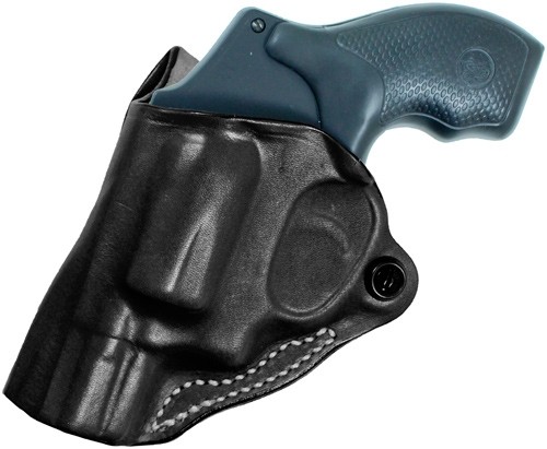 DESANTIS MINI SCABBARD HOLSTER - LH OWB LEATHER J-FRM 2-2.25 BL