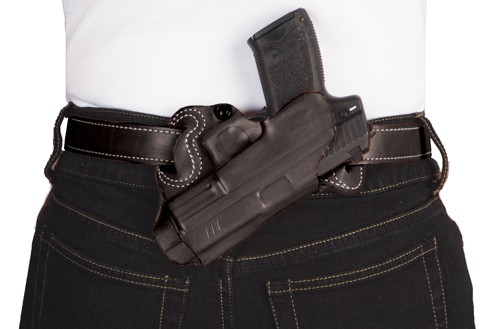DESANTIS SMALL OF BACK HOLSTER - RH OWB LEATHER M&P 9/40 2.0