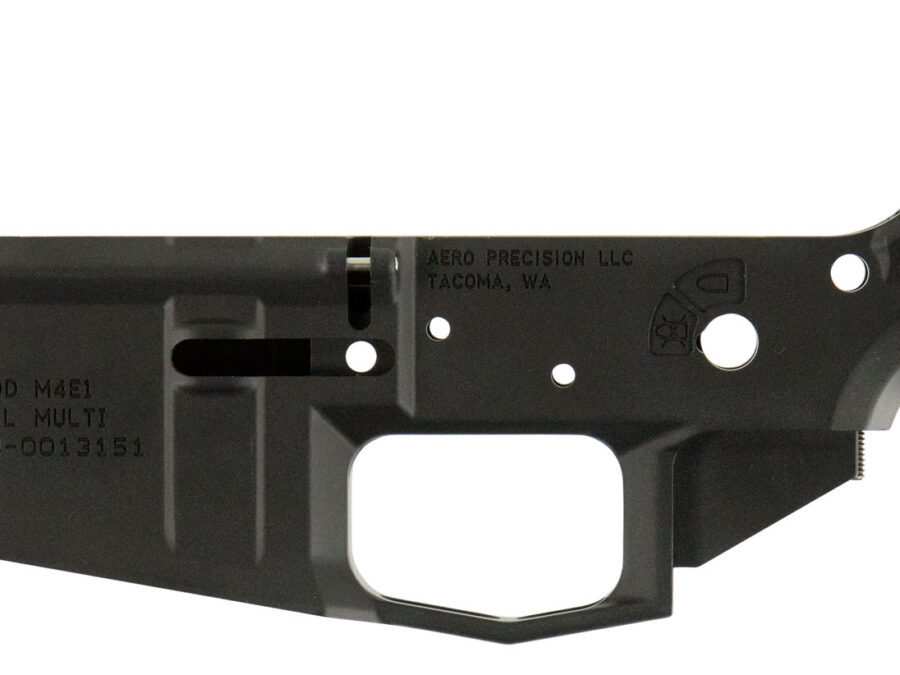 Aero Precision APAR600001C M4E1 Receiver Multi-Caliber Black Anodized Finish 7075-T6 Aluminum Material with Mil-Spec Dimensions for AR-15