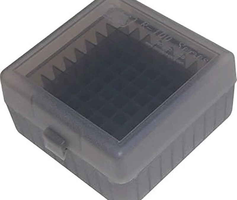 Ammo Box 100 Round Flip Top Clr/Smoke