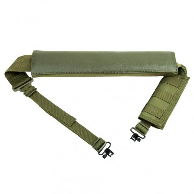 Shotgun Bandolier Sling W/Sling Swivels Green