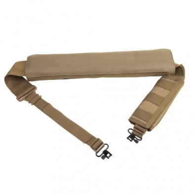 Shotgun Bandolier Sling W/Sling Swivels Tan