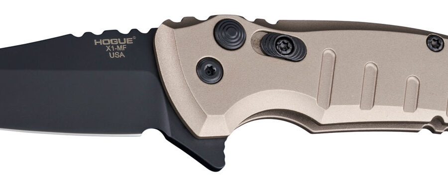 Hogue 24167 X1 MicroFlip 2.75" Folding Wharncliffe Plain Black Cerakote 154CM SS Blade/Matte Flat Dark Earth Anodized Aluminum Handle Includes Pocket Clip