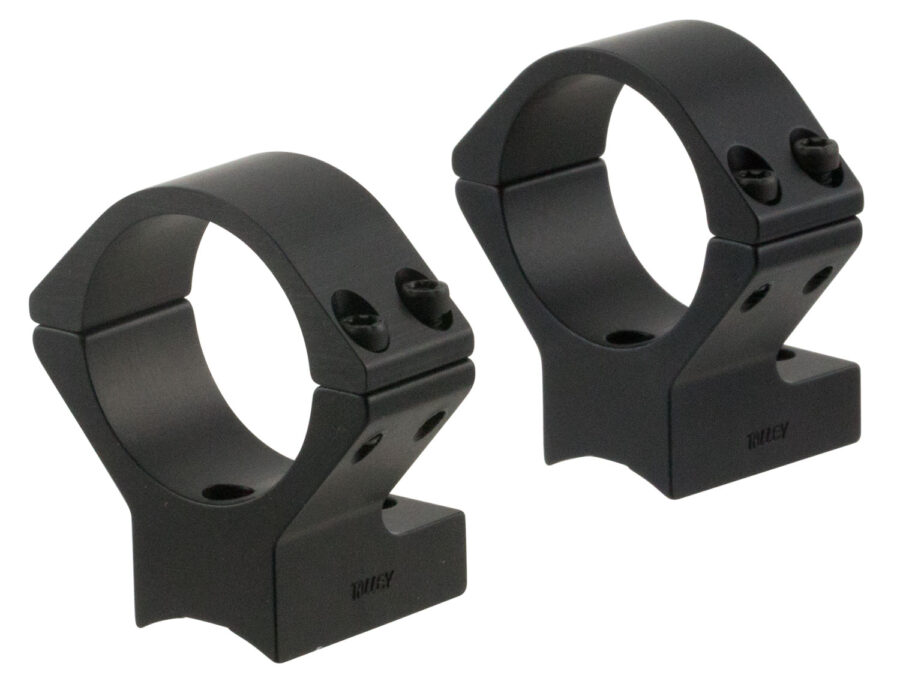 Talley 950725 Scope Mount/Ring Combo  Black Anodized 1" Tube Savage Round Receiver with AccuTrigger (110 Series/A17/A22) High Rings
