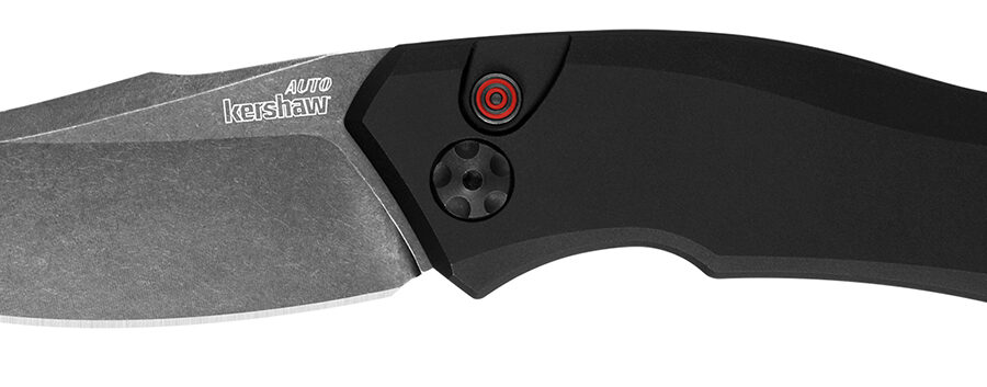 Kershaw 7100BW Launch 1 3.40" Folding Drop Point Plain Black Oxide Blackwash CPM 154 SS, Blade Black Aluminum Handle