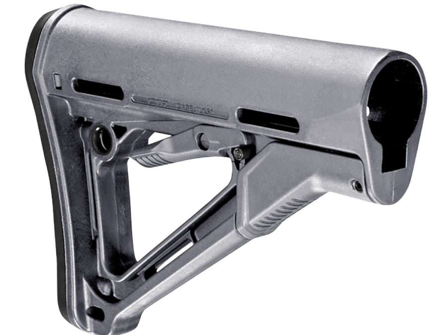 Magpul MAG310-GRY CTR Carbine Stock Stealth Gray Synthetic for AR-15, M16, M4 with Mil-Spec Tube (Tube Not Included)