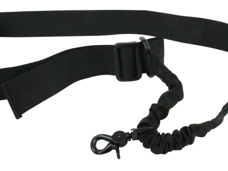 TacFire SL001B Single Point Sling Black Nylon 20"-30" OAL Adjustable Double Bungee Rifle/Shotgun