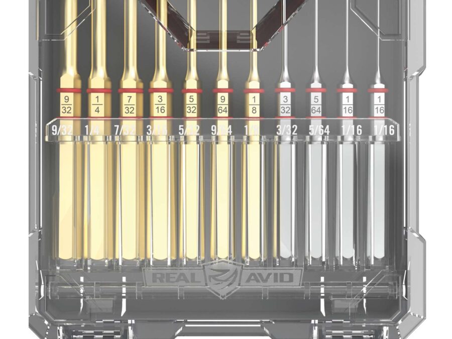 REAL AVID ACCU-PUNCH 11 PIECE STANDARD BRASS & STEEL PIN PUNCH SET ( 12 PER CASE )