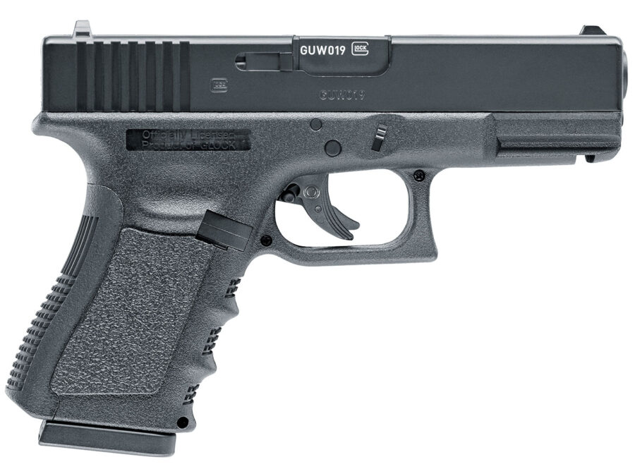 Umarex Glock Air Guns 2255200 Glock 19 Gen3 CO2 177 BB 16+1 4.25" Black Polymer Grips