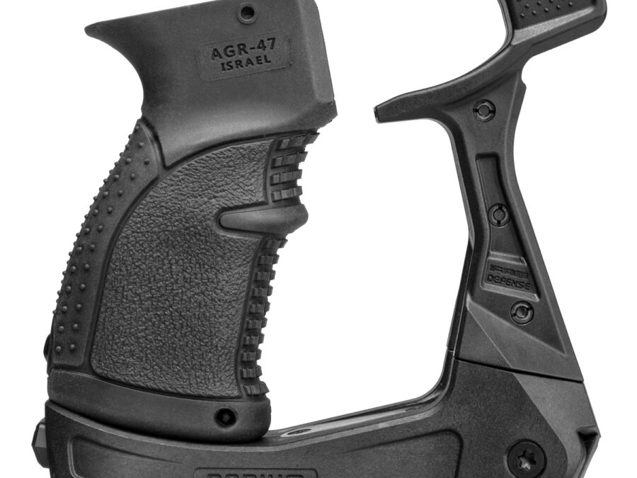FAB Defense FXAKPODB AK-Podium Bi-Pod for AK-47/ AK-74 Includes AGR-47 Pistol Grip Black Reinforced Polymer