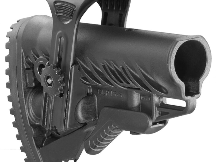 FAB Defense FXGLR16CP GLR-16 CP  Tactical Buttstock for AR-15/ M16/ M4 w/Adjustable Cheek-Rest & Anti-Rattle Mechanism Black Polymer