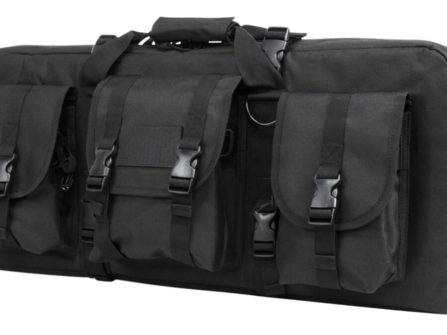 NcStar CVCPD2962B28 VISM Deluxe SubGun Case 28" Black PVC Fabric w/ Exterior Pockets Zippers & Padding for 2 AR or AK Pistols