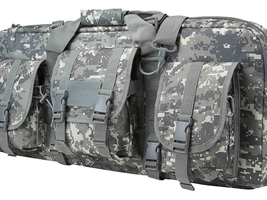 NcStar CVCPD2962D28 VISM Deluxe SubGun Case 28" Digital Camouflage PVC Fabric w/ Exterior Pockets Zippers & Padding for 2 AR or AK Pistols