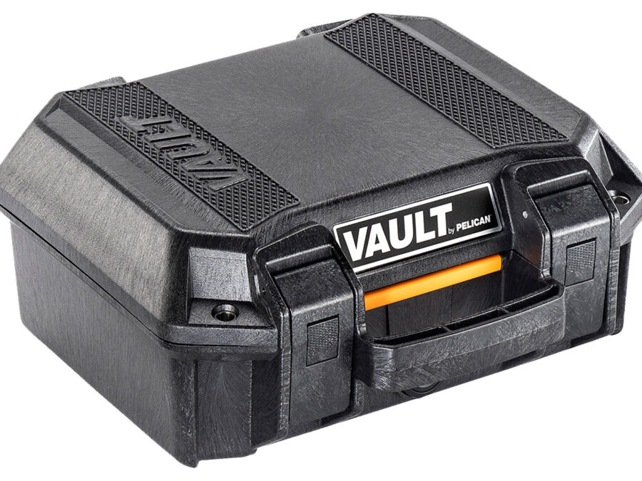 Pelican VCV100 Vault Case Small Black Polymer Holds Handgun