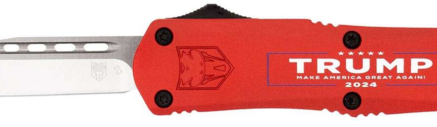 COBRATEC KNIVES MEDIUM FS-3 TRUMP 2024 RED DROP POINT NON SERRATED